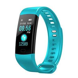 Y5 Fitness Sports Smart Watch Blood Pressure Heart Rate Monitor Tracker Bracelet Light Blue