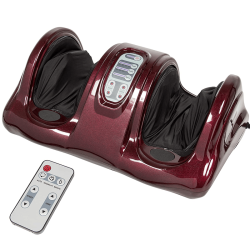 Massager Shiatsu Kneading Rolling Foot Leg Massager -maroon