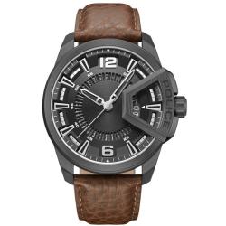 Underlined 3 Hands-date Leather Strap