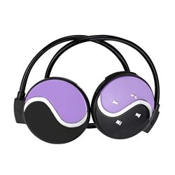 Eartime Bluetooth 4.1 Headphones Wireless Noise Cancelling Sport Stereo Headset Purple