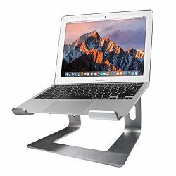 Techmatte Laptop Stand - Aluminum Ergonomic Desktop Riser Design For Macbook Laptop And Notebook 10INCHES To 15.6INCHES Silver