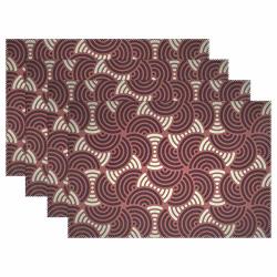 Ntsee Placemat Set Of 1 4 6 Heat Resistant Placemat For Dining Table Deocration Durable Polyester Kitchen Table Mats Placemat 12X18 In Oriental Deco Artex Pattern