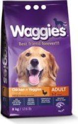 Waggies Dog Food Adult Chicken N Veggies Flavour 8KG
