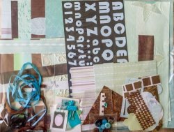 Scrapbook And Craft Pack Colour Brown And Turquoise