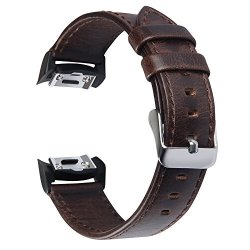 For Samsung Gear S2 Watch Band With Connector Adapter Vigoss Premium Vintage Series Soft Genuine Leather Replacement Strap Sport Bracelet S2 Sm-r720