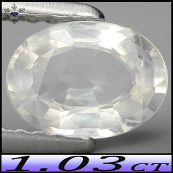 1.03ct Classy Clear White Sapphire Vvs - Brilliant Mozambique Oval Gently Heated