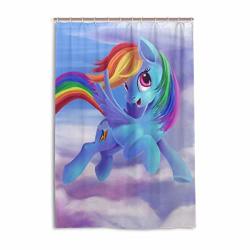 Huhaosc Rainbow Dash My Little Pony Friendship Is Magic Bath Shower Curtain Waterproof Fabric Shower Curtains 48X72 Inch