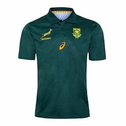 Lqww 2020 South Africa Rugby Jerseys Springbok Rugby Quick Drying T-Shirt Breathable Polo Shirt Short Sleeve Green L