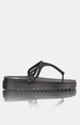 Footwork Ladies Kerryn Flat Sandals - Black - Black UK 4