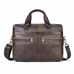 SKY Lose Men Briefcases Lawyer Genuine Leather Handbag Vintage Laptop Briefcase Messenger Bags Casual Men's Bag For Documents Coffee