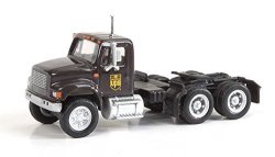 International R 4900 Dual-axle Semi Tractor Only - Assembled -- United Parcel Service Bow Tie Shield Logo Brown Yellow