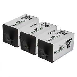 Speedy Inks - 3PK Remanufactured Replacement For Hp CD975AN Hp 920XL High-yield Black Ink Cartridge For Officejet 6000 6500 6500A 6500A Plus 7000 7500A