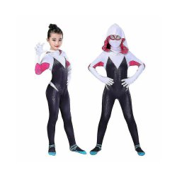 Spiderwoman Kids Cosplay Jumpsuit Hoodie Costume - Sizes From 100CM To 150CM L