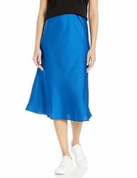 The Drop Women's Maya Silky Slip Skirt Cobalt M