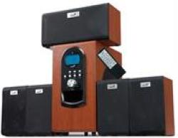 Genius HF5.1 6000 Stereo Surround 5.1 Channel 6 Piece Wood Speaker System