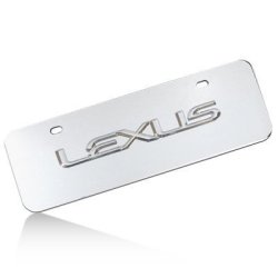 Lexus Name Half-size Chrome Steel License Plate