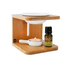 Bambo O Oil And Wax Melt Aroma Burner With Oil Blend