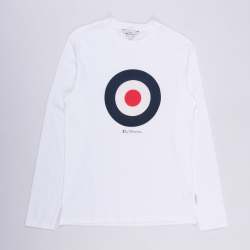 Ben Sherman Basic Target Long Sleeve T-Shirt White - Tape Exclusive - XL