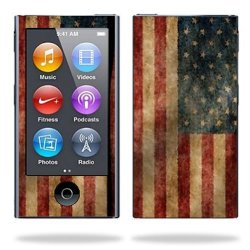 Mightyskins Protective Skin Decal Cover For Apple Ipod Nano 7G 7TH Generation MP3 Player Wrap Sticker Skins Vintage Flag