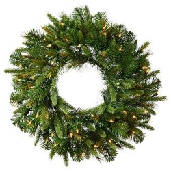 Vickerman 36 Pre-lit Mixed Cashmere Pine Artificial Christmas Wreath - Warm Clear LED Lights