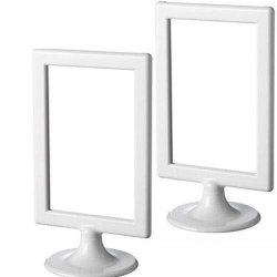 RUBYSHOP724 Standing Picture Frames White 4" X6