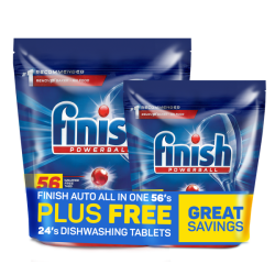 Finish Auto All In One 56'S + 24'S Dishwashing Tablets