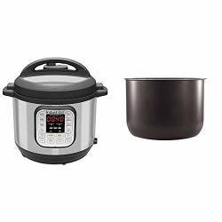Instant Pot Duo 7-IN-1 Electric Pressure Cooker Sterilizer Slow Cooker Rice Cooker Steamer Saute Yogurt Maker And Warmer 8 Quart 14 One-touch Programs & 8 Quart Ceramic Cooking Pot