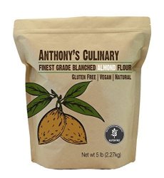 Almond Flour Blanched Culinary Grade 5LB By Anthony's Batch Tested Gluten-free