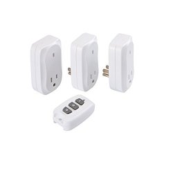 Abc Products" - Electrical Outlet Wireless Remote - Total Of 3 Grounded Remote Outlets - With 2 Plug-in In Each Outlet - Controlled By