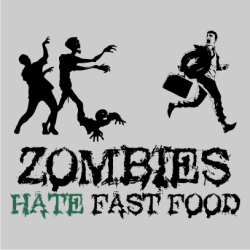 Zombies Hate Fast Food Sweater Grey