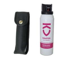 KRATOR Kratos Pepper Spray With Pouch - 100ML - White Pink