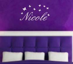 Add Customise Your Name Personalised Wall Art Vinyl Stickers Kids