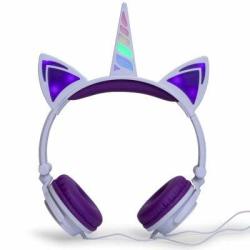 LED Light-up Unicorn Headphones Purple