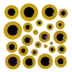Kmise A7716 25 Piece Professional Alto Saxophone Pads Kit Yellow Leather With A Black Dot