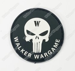 PVC PWG001 Walker Wargame Round Logo Patch With Velcro - Full Colour