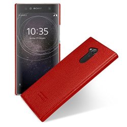 Tetded Premium Leather Case For Sony Xperia XA2 Ultra H4213 H4233 Dual Sim Snap Cover Red
