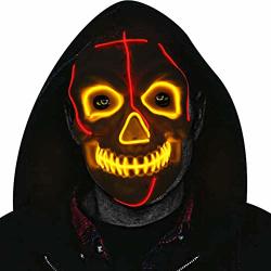 Halloween Scary Mask Cosplay Led Costume Mask Wire Light Up