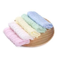 Bestkids Baby Cotton Baby Towel 5PCS SET Gauze Baby Small Square Small Towel Strong Water Absorption