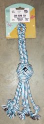 Ball With Tassel Rope Dog Toy - Yellow