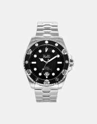 Elba Oceanic Black silver Stainless Steel Watch - One Size Fits All Black