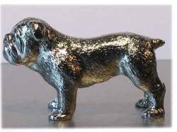 Silver Plated Dog Model --english Bulldog