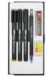 Pigment Liner School Set 0.3 0.5 0.7 Liners + 0.5 Mechanical Pencil