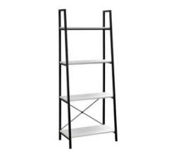 Lisbon 4 -tier Ladder Shelf Bookcase Mdf Supawood Tops Wrapped In Pvc