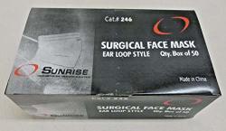 Usa Sunrise Medical Procedure Surgical Earloop Face Mask Box Of 50 Astm 99.3%