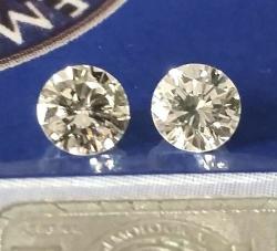 0.5320ct Diamond Pair E.g.l. Certified 0.267ct M vs2 + 0.265ct M vs2