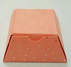 Wedding Favour Boxes - Flat Pyrimid Small Peach