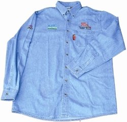 Tork Craft Vermont Mens Long Sleeved Denim Shirt Stone Washed Small TC00120