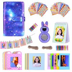 Bsuuy 108 Pockets 3-INCH Photo Album Accessories For Fujifilm Instax MINI 7S 8 9 25 50S Instant Camera With Hanging Frame stickers self-portrait Mirror desk Calendar - Starry Sky