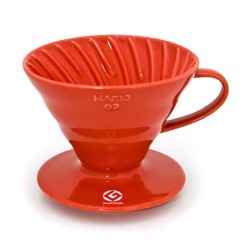 Hario V60 Ceramic Coffee Dripper Size 02 in Red