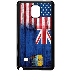 Case For Samsung Galaxy Note 4 - Flag Of Saint Helena - Wood usa